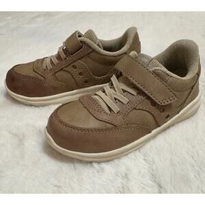 Saucony Baby Jazz Lite Kids Sneakers Shoes Tan And White Boys Girls Unisex 9XW